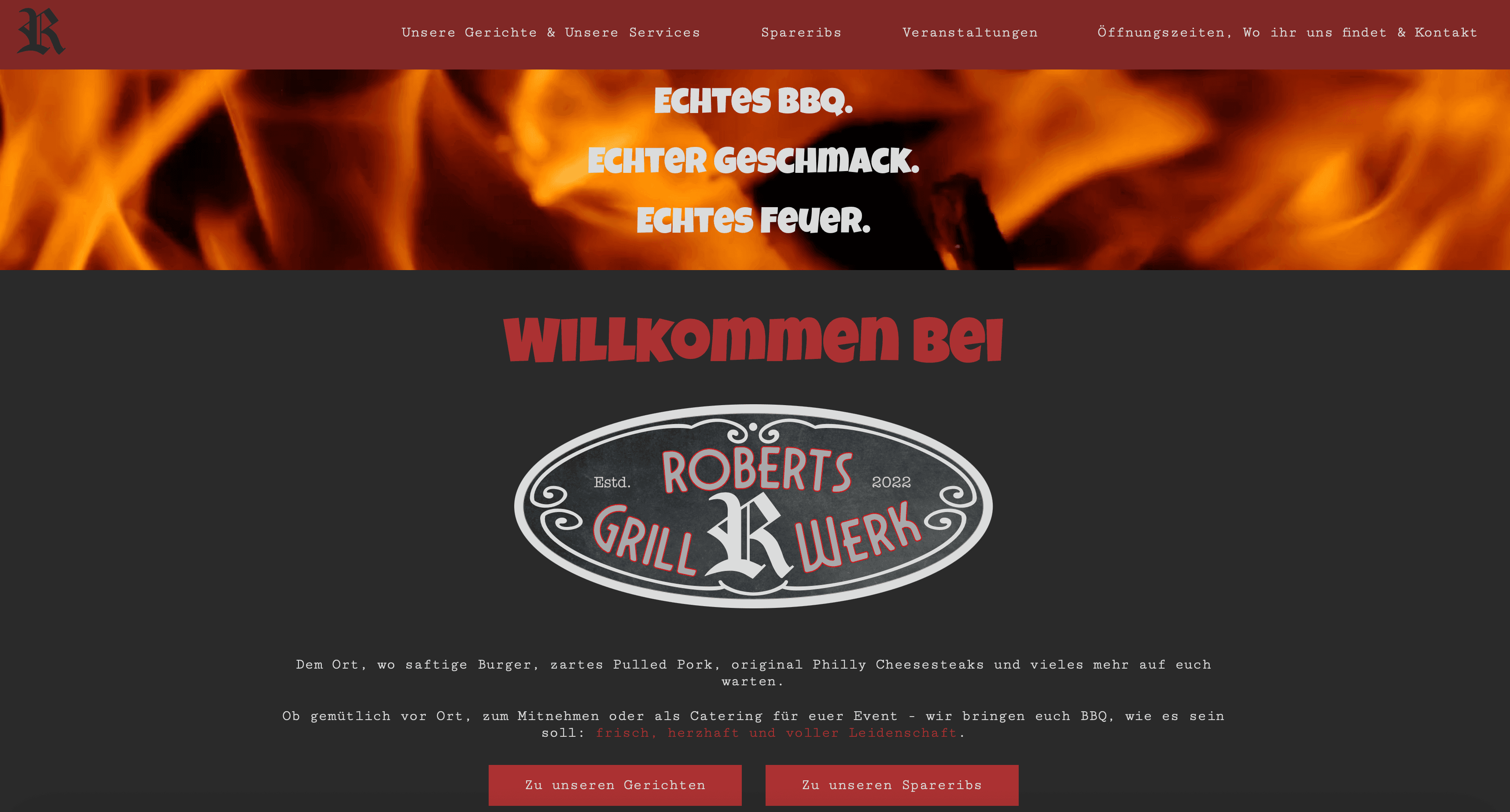 Landing Page - Roberts Grillwerk